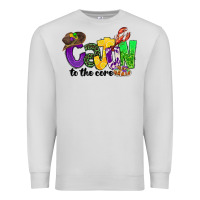 Dove Grey cajun to the core mardi gras Premium Sweatshirt - CowGirlArtShop