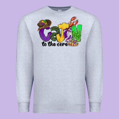 Cajun To The Core Mardi Gras Premium Sweatshirt Designed By Cowgirlartshop