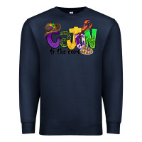 Navy cajun to the core mardi gras Premium Sweatshirt - CowGirlArtShop