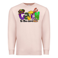 Pale Pink cajun to the core mardi gras Premium Sweatshirt - CowGirlArtShop