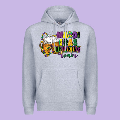 Mardi Gras Drinking Team 12 Inches 300 Dpi Premium Hoodie Designed By Cowgirlartshop