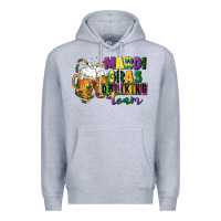 Heather Grey mardi gras drinking team 12 inches 300 dpi Premium Hoodie - CowGirlArtShop