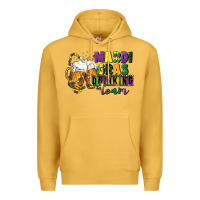 Mustard mardi gras drinking team 12 inches 300 dpi Premium Hoodie - CowGirlArtShop
