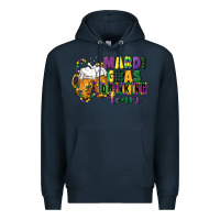Navy mardi gras drinking team 12 inches 300 dpi Premium Hoodie - CowGirlArtShop