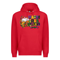 Red mardi gras drinking team 12 inches 300 dpi Premium Hoodie - CowGirlArtShop