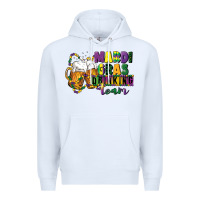 White mardi gras drinking team 12 inches 300 dpi Premium Hoodie - CowGirlArtShop