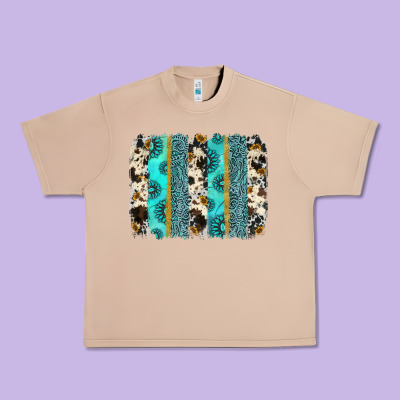 Gemstone Sunflower Cowhide Brushstroke Urban Heavy Tee Designed By Adodesignshop
