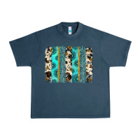 Midnight Navy gemstone sunflower cowhide brushstroke Urban Heavy Tee - AdoDesignShop