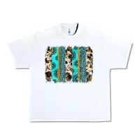 White gemstone sunflower cowhide brushstroke Urban Heavy Tee - AdoDesignShop