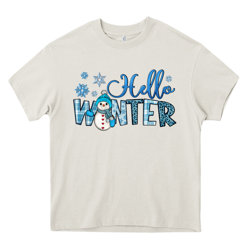 Hello Winter Heavy Core Tee by JahusDesignShop | Teevron