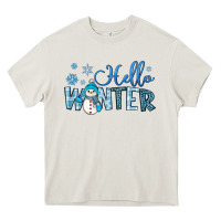 Cream hello winter Heavy Core Tee - JahusDesignShop