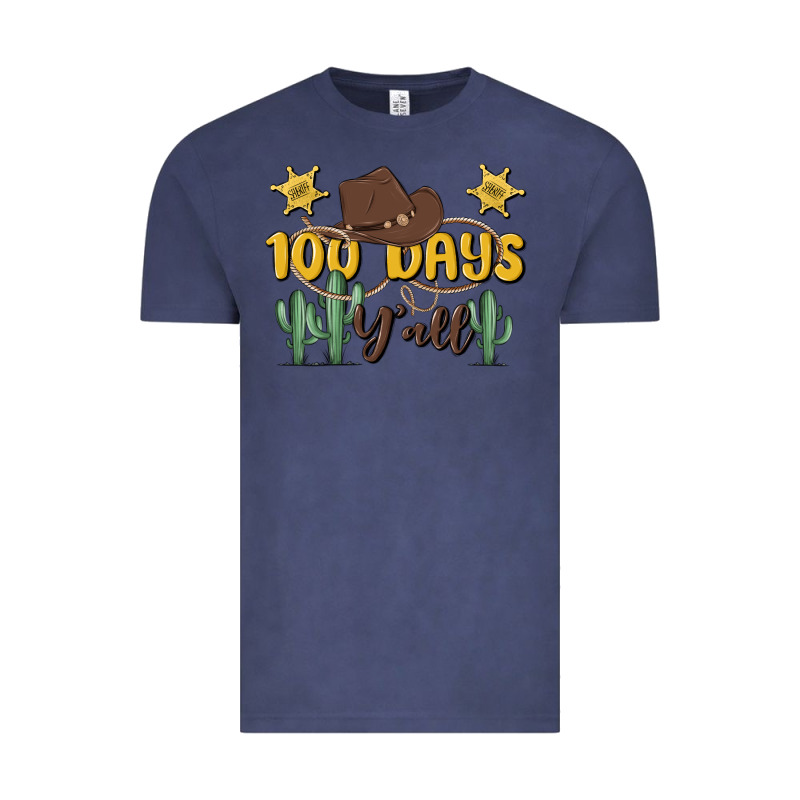 100 Days Y'all Vintage Tee by MaliasSmallBusiness | Teevron