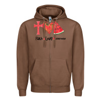 Chestnut Faith Love Watermelon Zipper Hoodie - Bettercallsaul
