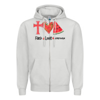 Dove Grey Faith Love Watermelon Zipper Hoodie - Bettercallsaul