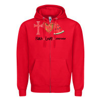 Red Faith Love Watermelon Zipper Hoodie - Bettercallsaul