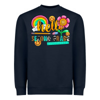 Navy hello second grade Heavyweight Sweatshirt - NancyCooperArtShop