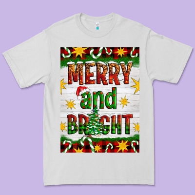 Merry And Bright Premium Tee Designed By Artiststas