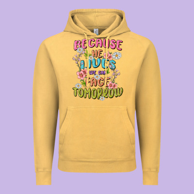Because He Lives Face Tomorrow Vintage Hoodie Designed By Maliassmallbusiness