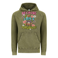 Vintage Olive because he lives face tomorrow Vintage Hoodie - MaliasSmallBusiness