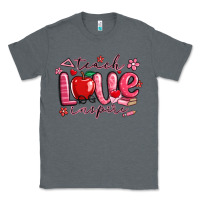 Charcoal Heather teach love inspire valentines day Classic Tee - MaliasSmallBusiness