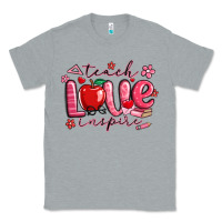 Heather Grey teach love inspire valentines day Classic Tee - MaliasSmallBusiness