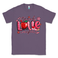 Lavender teach love inspire valentines day Classic Tee - MaliasSmallBusiness