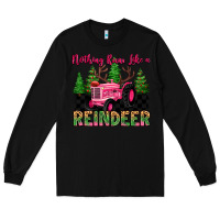Black nothing runs like a reindeer Long Sleeve Tee - MaliasSmallBusiness