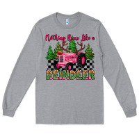 Heather Grey nothing runs like a reindeer Long Sleeve Tee - MaliasSmallBusiness