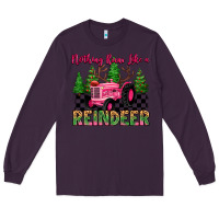 Plum nothing runs like a reindeer Long Sleeve Tee - MaliasSmallBusiness