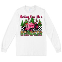 White nothing runs like a reindeer Long Sleeve Tee - MaliasSmallBusiness