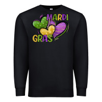 Black mardi gras heart Premium Sweatshirt - CowGirlArtShop