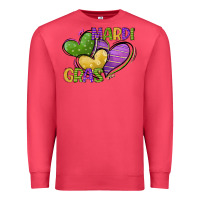 Cardinal mardi gras heart Premium Sweatshirt - CowGirlArtShop
