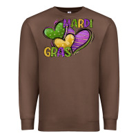 Chestnut mardi gras heart Premium Sweatshirt - CowGirlArtShop