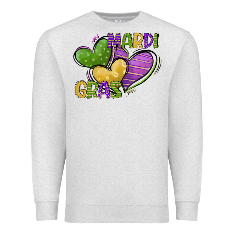 Mardi Gras Heart Premium Sweatshirt by CowGirlArtShop | Teevron