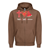 Chestnut Faith Love Watermelon Zipper Hoodie - Bettercallsaul