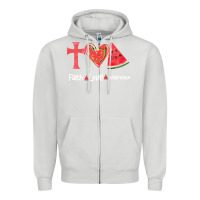 Dove Grey Faith Love Watermelon Zipper Hoodie - Bettercallsaul