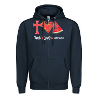 Navy Faith Love Watermelon Zipper Hoodie - Bettercallsaul
