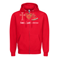 Red Faith Love Watermelon Zipper Hoodie - Bettercallsaul