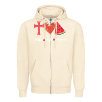 Sandshell Faith Love Watermelon Zipper Hoodie - Bettercallsaul