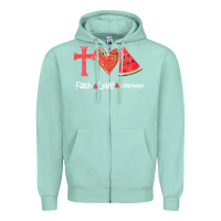 Seafoam Faith Love Watermelon Zipper Hoodie - Bettercallsaul