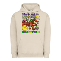 Pigment French Oak When Life Gives You Lemons Boil Some Crawfish Mardi Gras Urban Hoodie - FaDigitalArtStudio