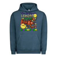 Pigment Midnight Navy When Life Gives You Lemons Boil Some Crawfish Mardi Gras Urban Hoodie - FaDigitalArtStudio