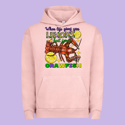 When Life Gives You Lemons Boil Some Crawfish Mardi Gras Urban Hoodie Designed By Fadigitalartstudio