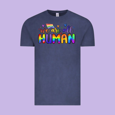 We Are All Human Vintage Tee Designed By Maliassmallbusiness