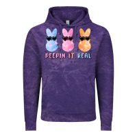 Cloud Purple peepin it real easter glitter Vintage Hoodie - MaliasSmallBusiness