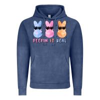 Vintage Denim peepin it real easter glitter Vintage Hoodie - MaliasSmallBusiness