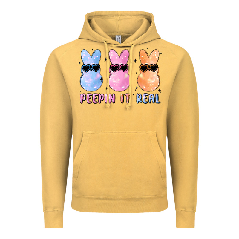 Peepin It Real Easter Glitter Vintage Hoodie by MaliasSmallBusiness | Teevron