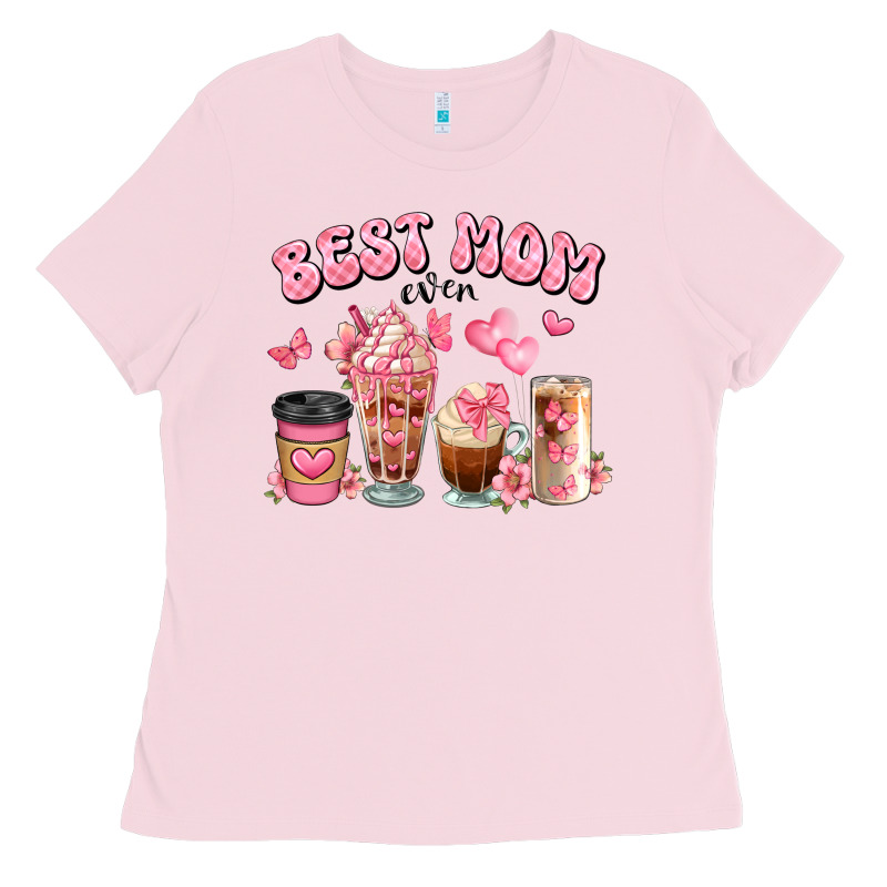 Best Mom Ever Floral Coffee Cups Ladies Tee by JahusDesignShop | Teevron