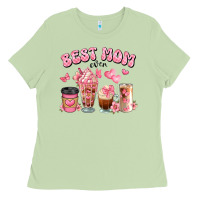 Matcha best mom ever floral coffee cups Ladies Tee - JahusDesignShop