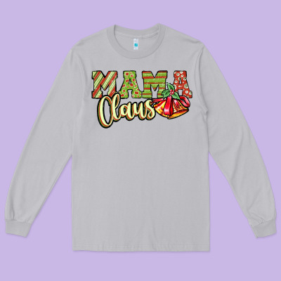 Mama Claus Long Sleeve Tee Designed By Jahusdesignshop